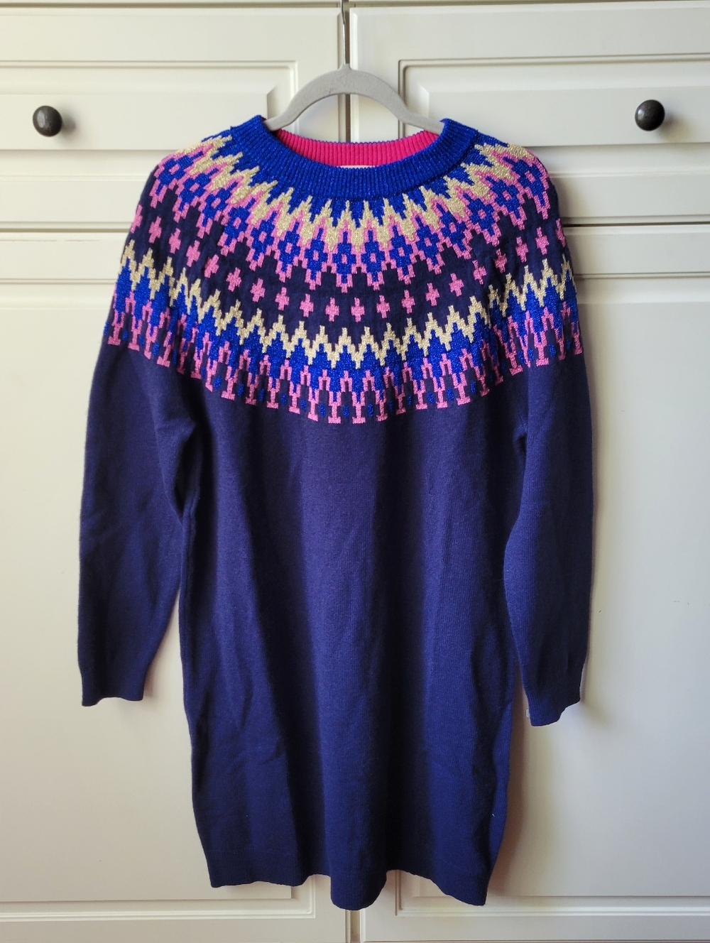 NWT BODEN Eleanor Fair Isle Knit Sweater Dress 12R 12